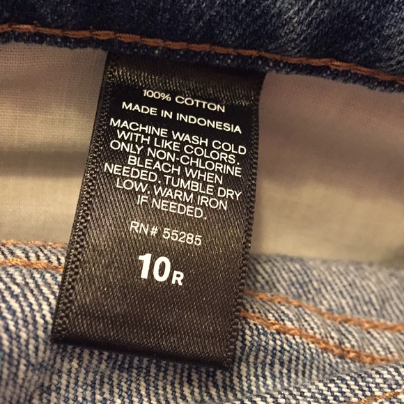 NWOT Express Two Tone Pieced Raw Hem Jeans - Picture 7 of 7